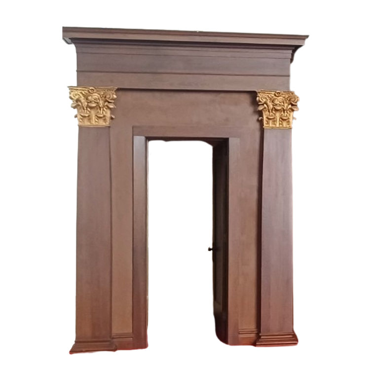 Ornate Birch Door with Trim